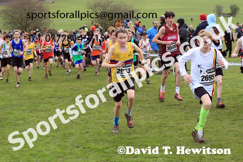 Boys Under-13s 2023 UK CAU Inter Counties Cross Country Champs, Prestwold Hall, Loughborough. Photo: David T. Hewitson/Sports for All Pics